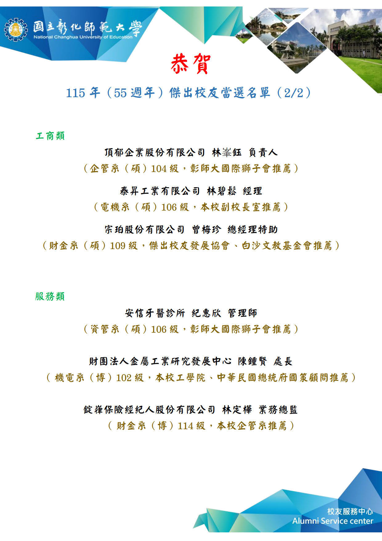 115年傑出校友公告名單2
